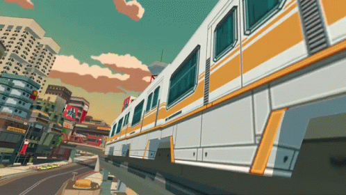 bomb rush cyberfunk - tram runing