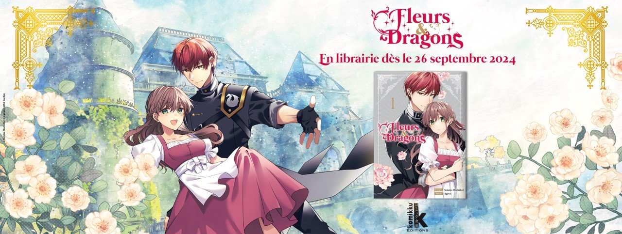 Fleurs & Dragons : un duo magique dans une spirale de fleurs